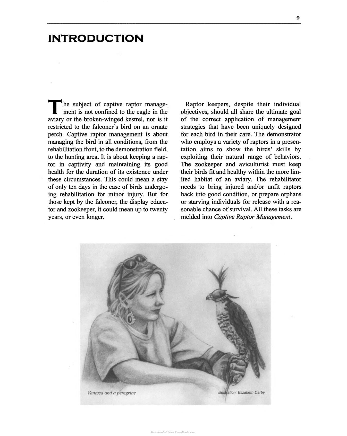 Captive Raptor Management And Rehabilitation