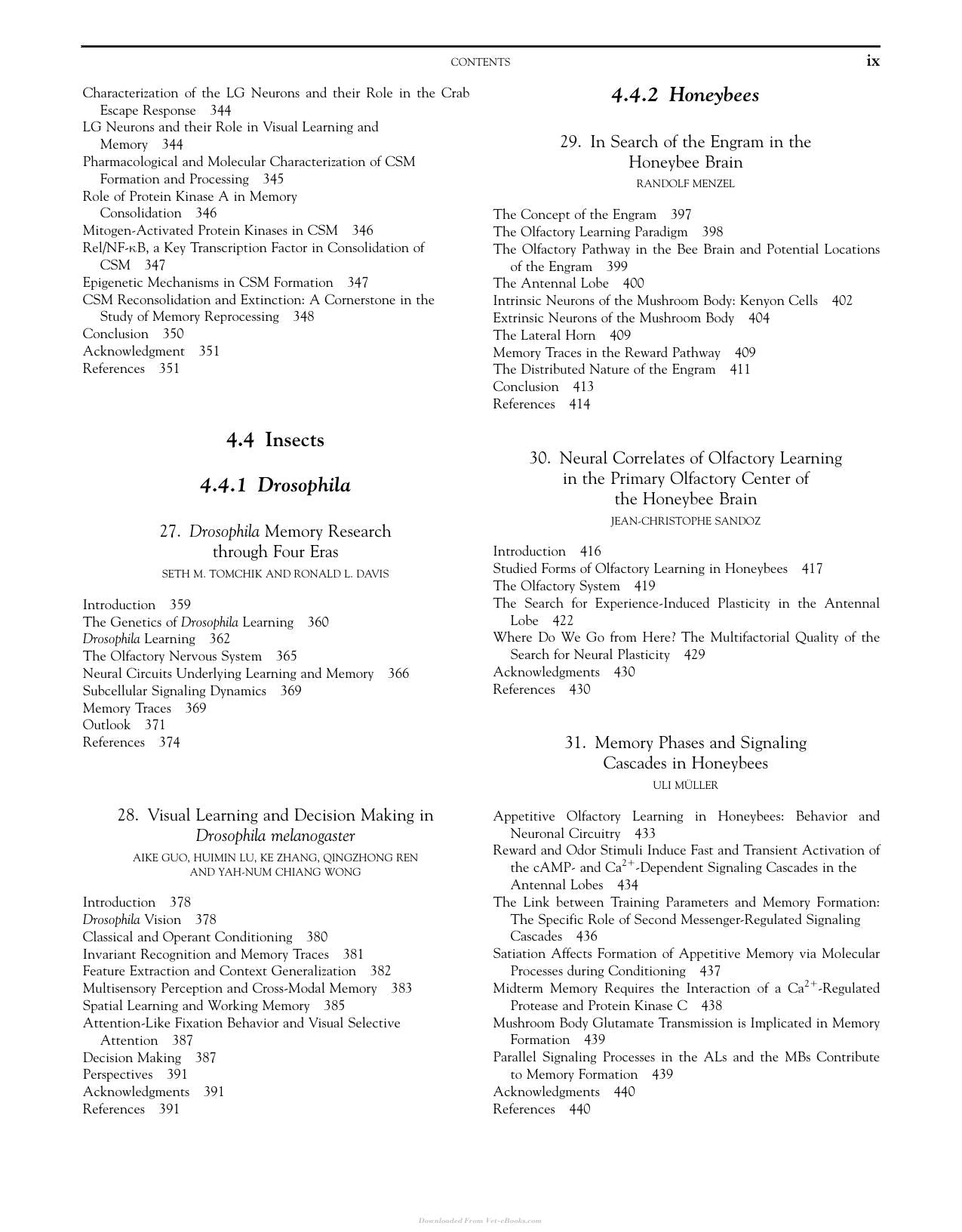 Invertebrate Learning And Memory