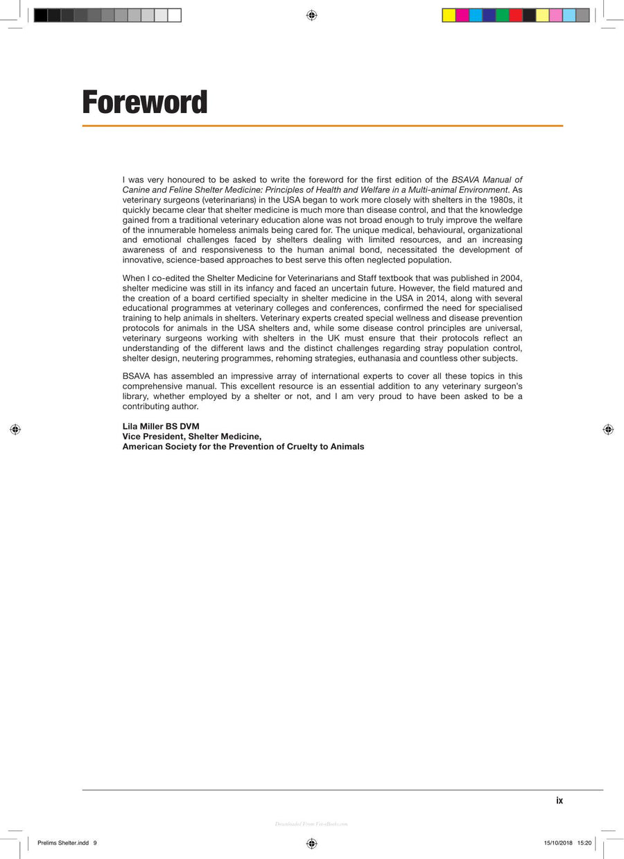 Preview page of Bsava Manual of Canine and Feline Shelter Medicine Principles of Health and Welfare in a Multi Animal Environment