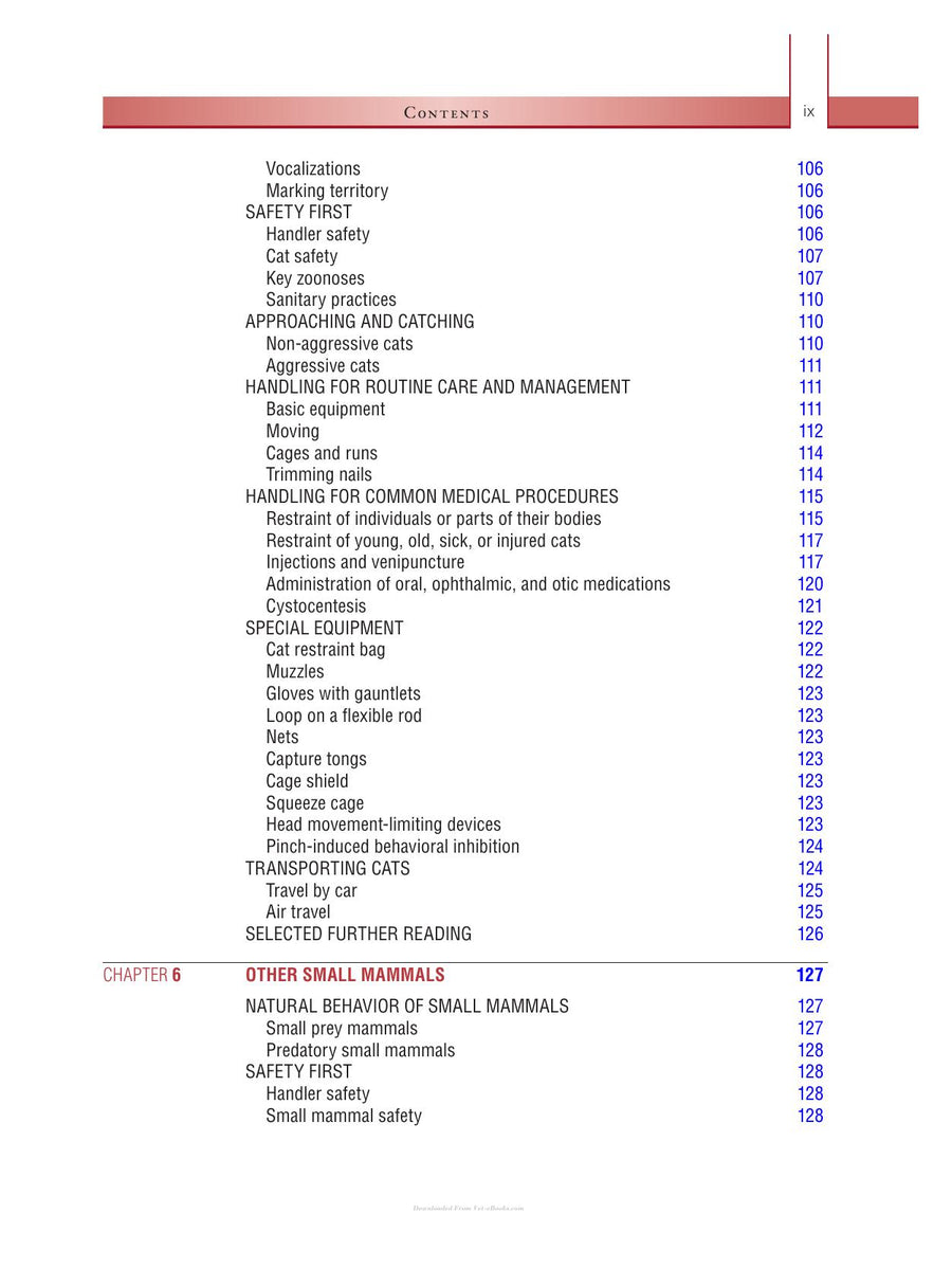 Preview page of Animal Handling and Physical Restraint