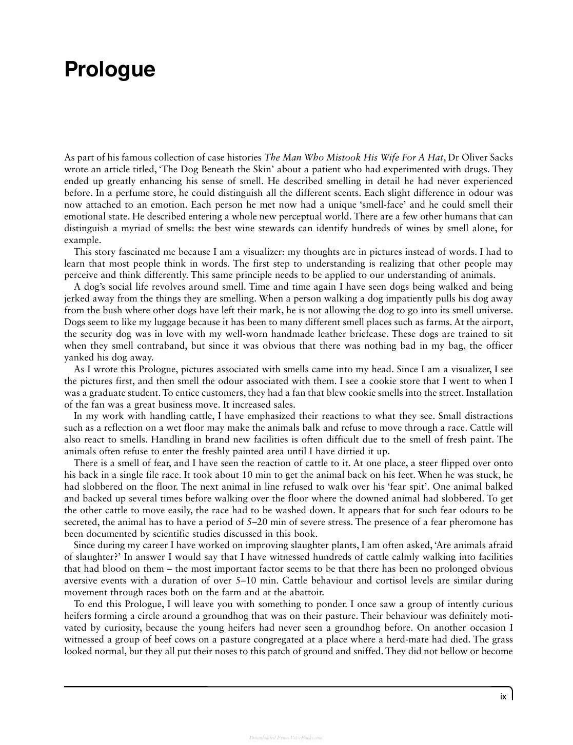Olfaction In Animal Behaviour And Welfare