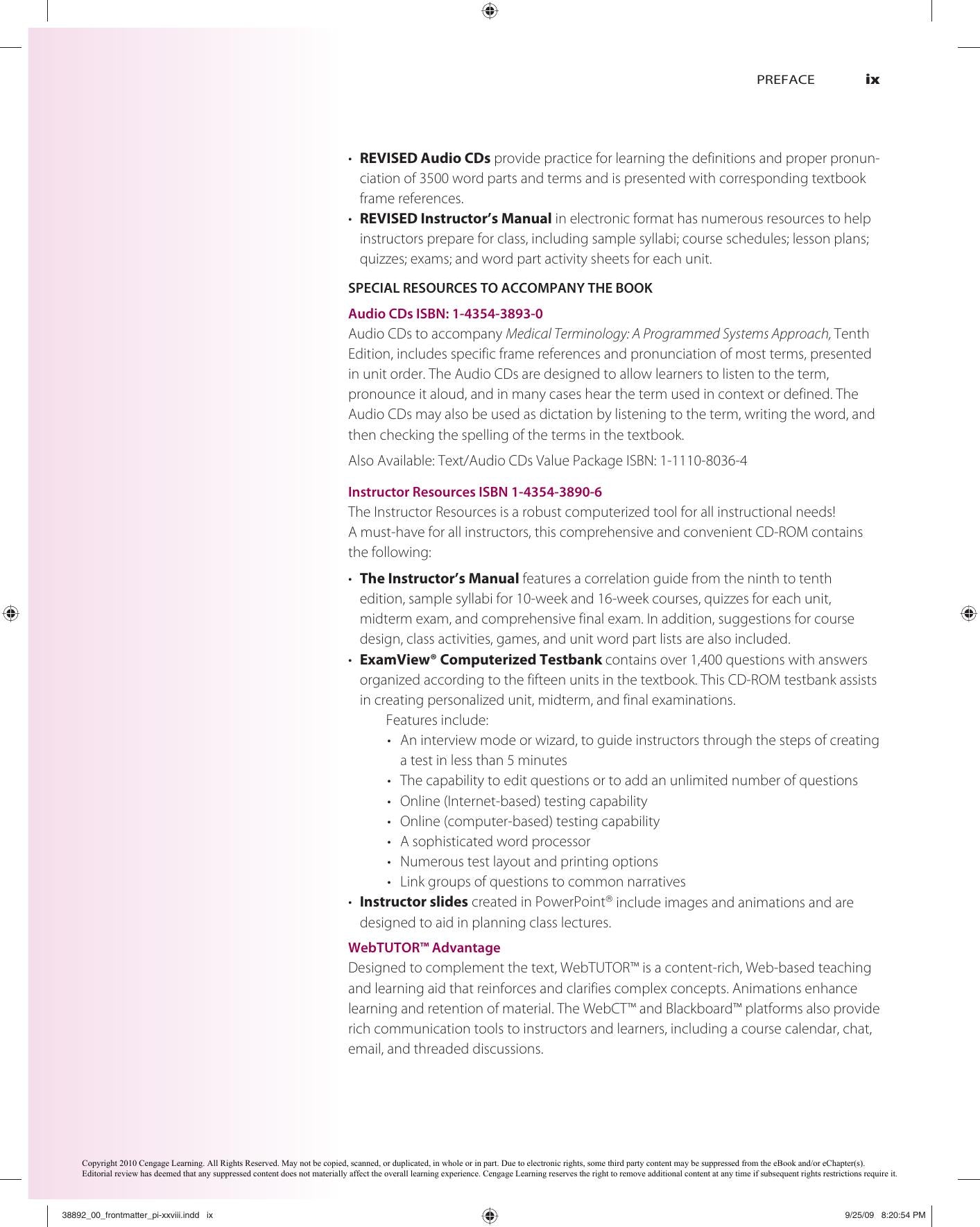 Medical Terminology A Programmed Systems Approach 10Th Edition