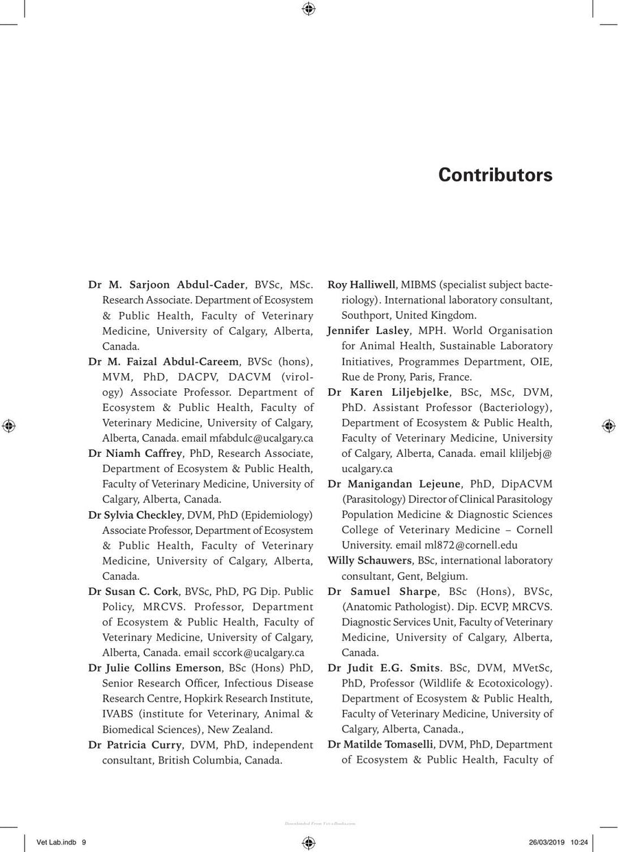 Preview page of The Veterinary Laboratory and Field Manual 3rd Edition