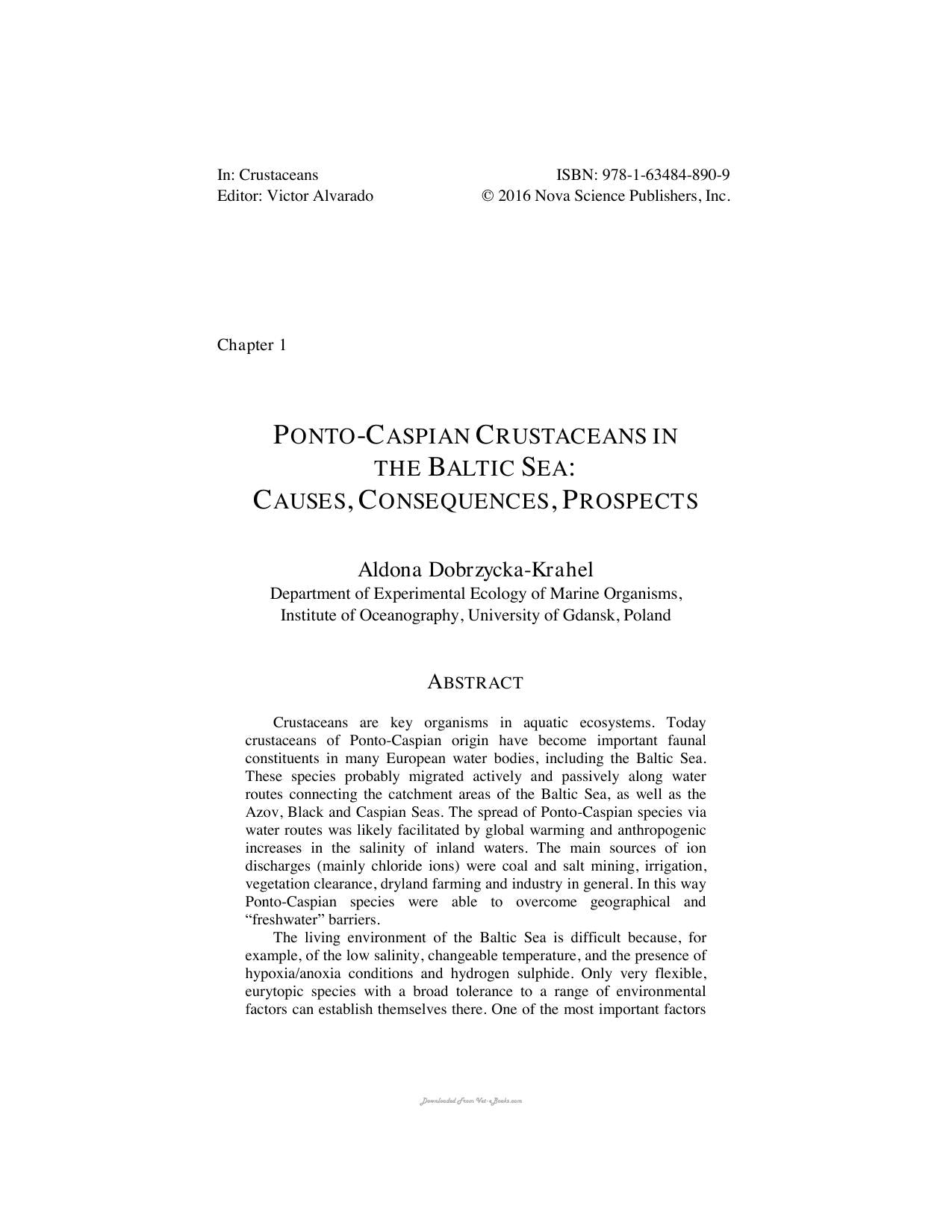 Crustaceans Physiological Characteristics Evolution And Conservation Strategies