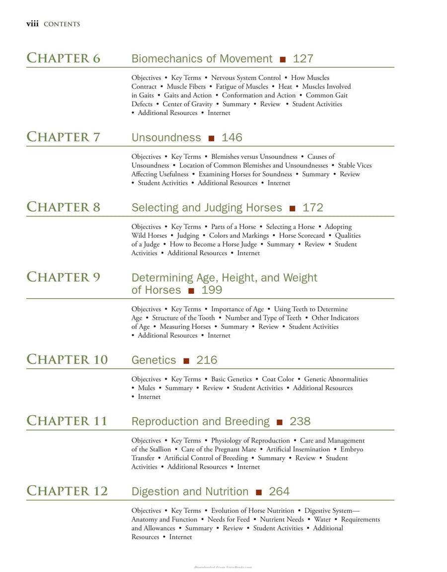 Preview page of Equine Science 4th Edition