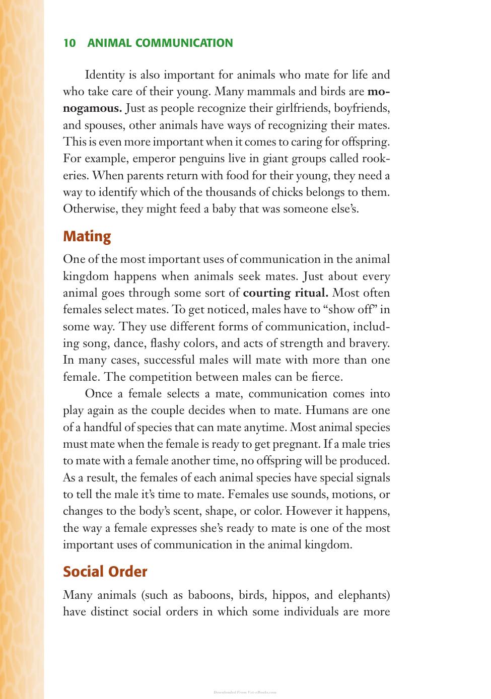 Animal Behavior Animal Communication