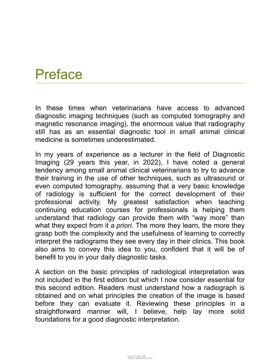 Preview page of Atlas of Radiographic Interpretation in Small Animals, 2nd Edition