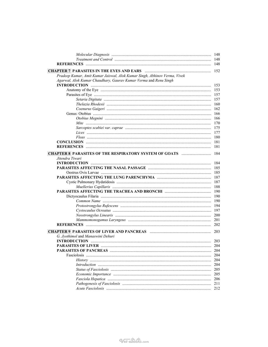 Preview page of Parasitic Diseases of Goats