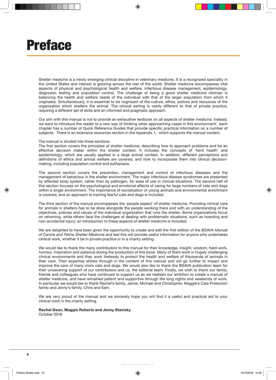 Preview page of Bsava Manual of Canine and Feline Shelter Medicine Principles of Health and Welfare in a Multi Animal Environment