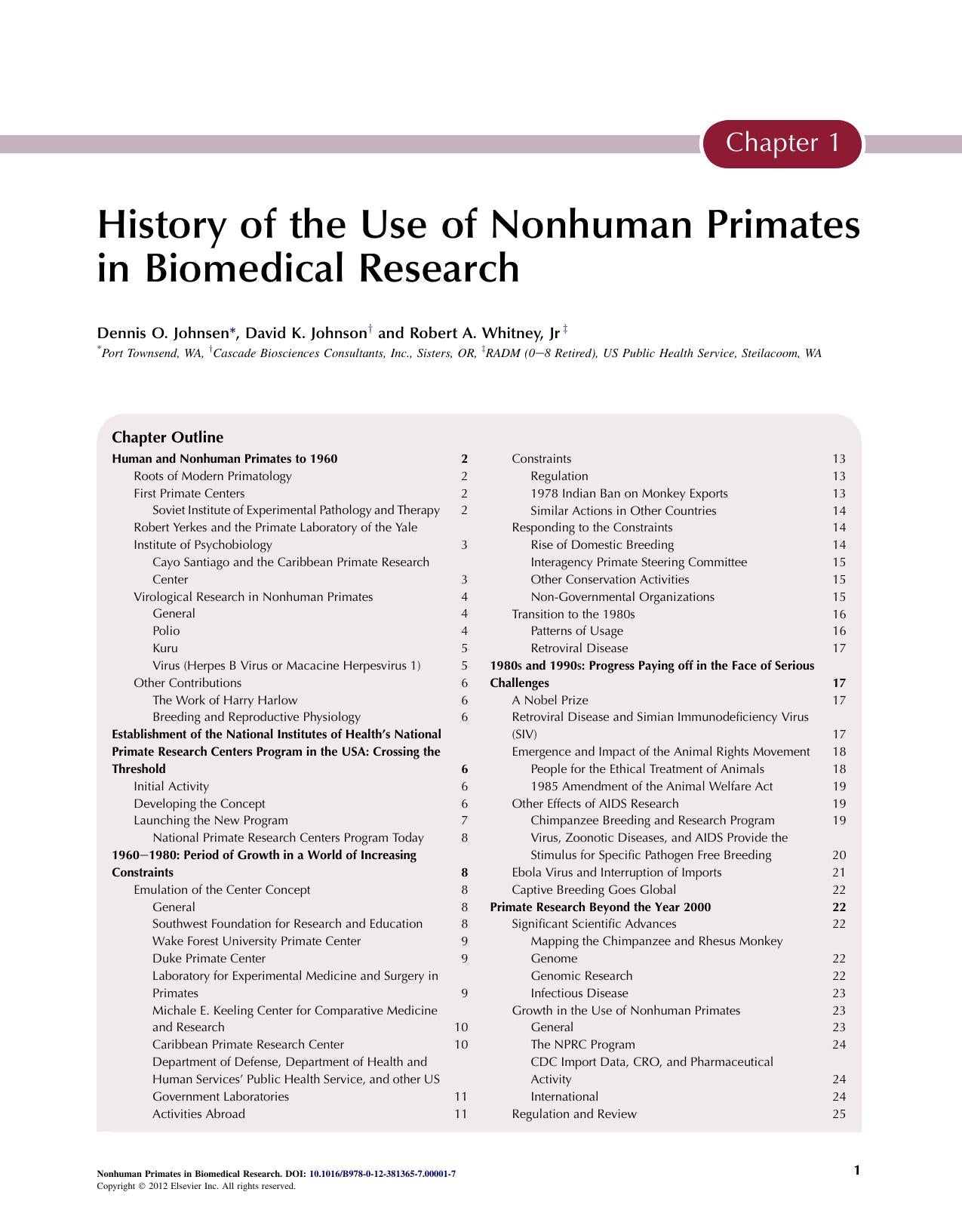 Nonhuman Primates In Biomedical Research Volume 1 Biology And Management 2Nd Edition