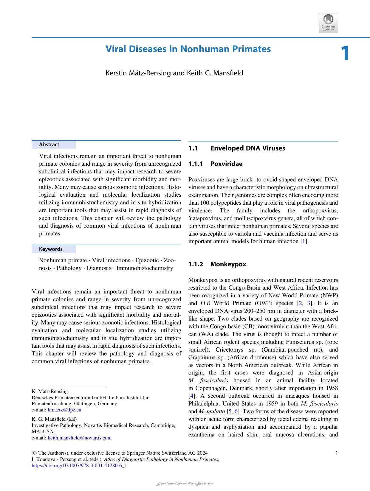 Atlas Of Diagnostic Pathology In Nonhuman Primates