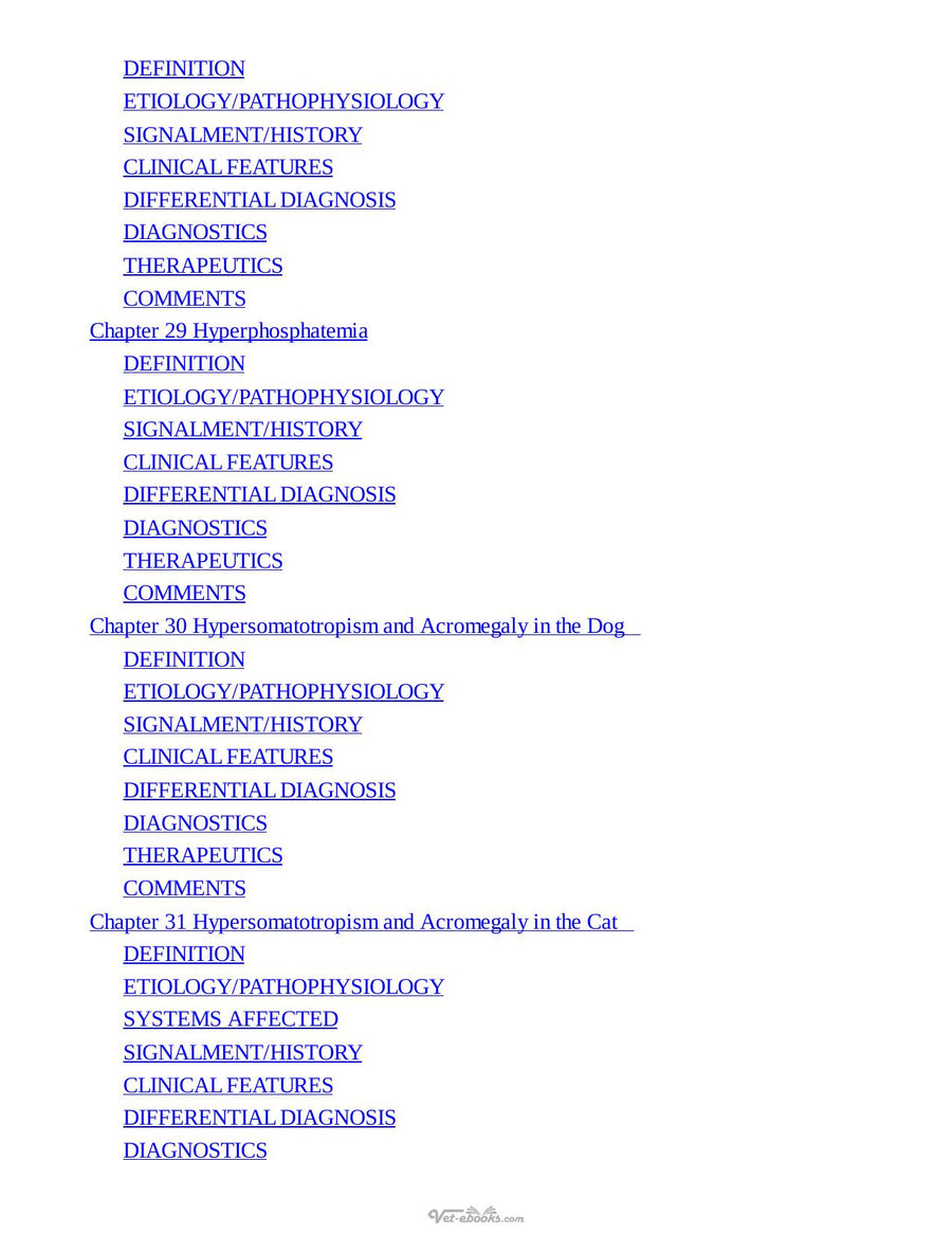 Preview page of Blackwells Five Minute Veterinary Consult Clinical Companion Small Animal Endocrinology and Reproduction