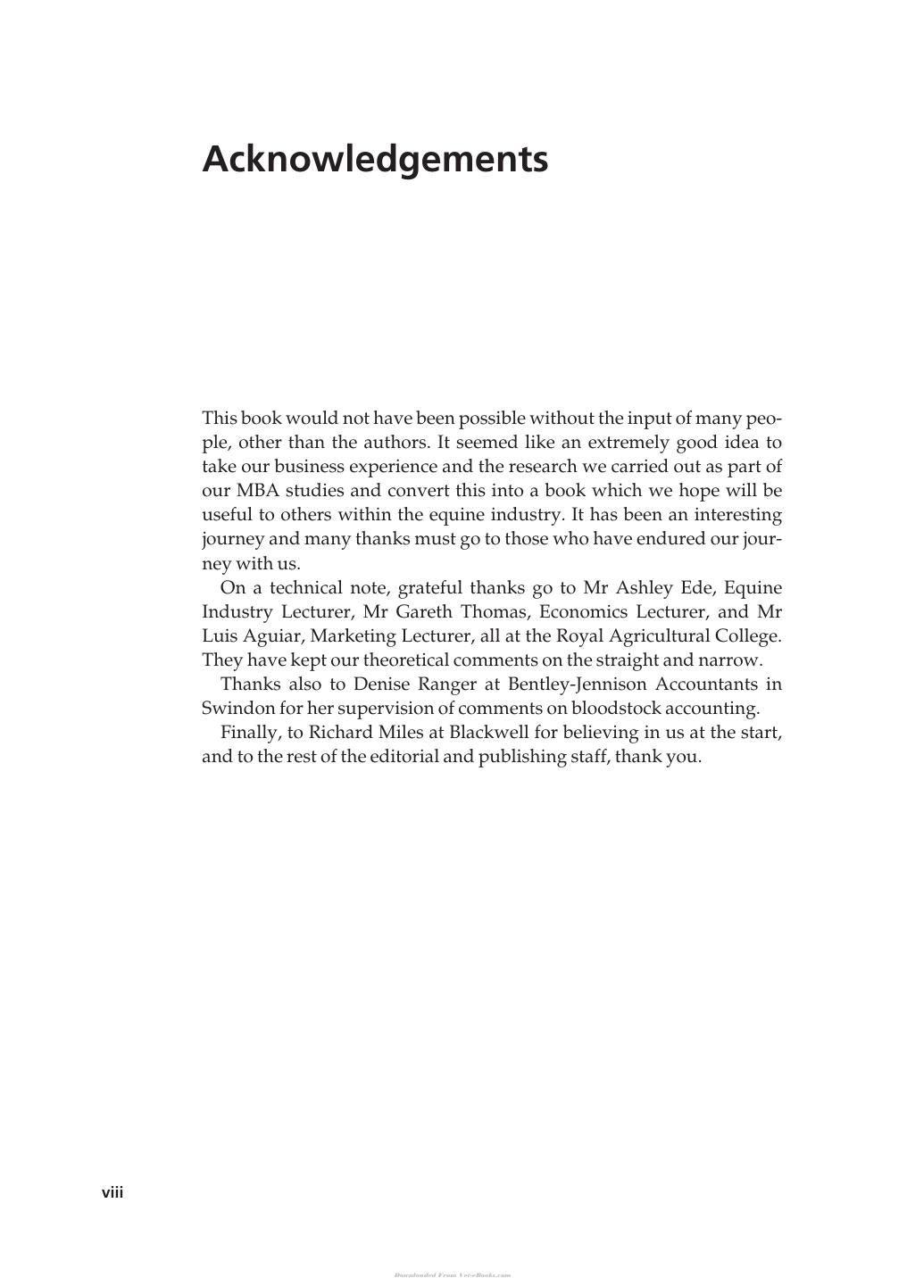 Business Management For The Equine Industry