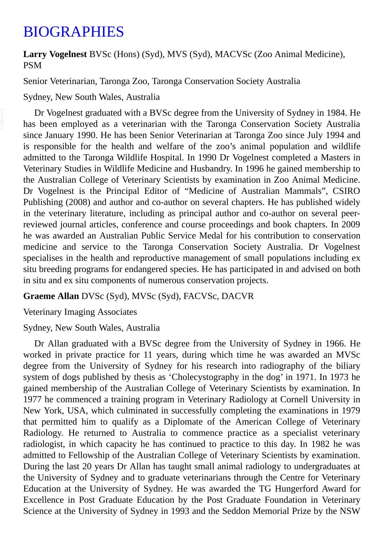 Radiology Of Australian Mammals