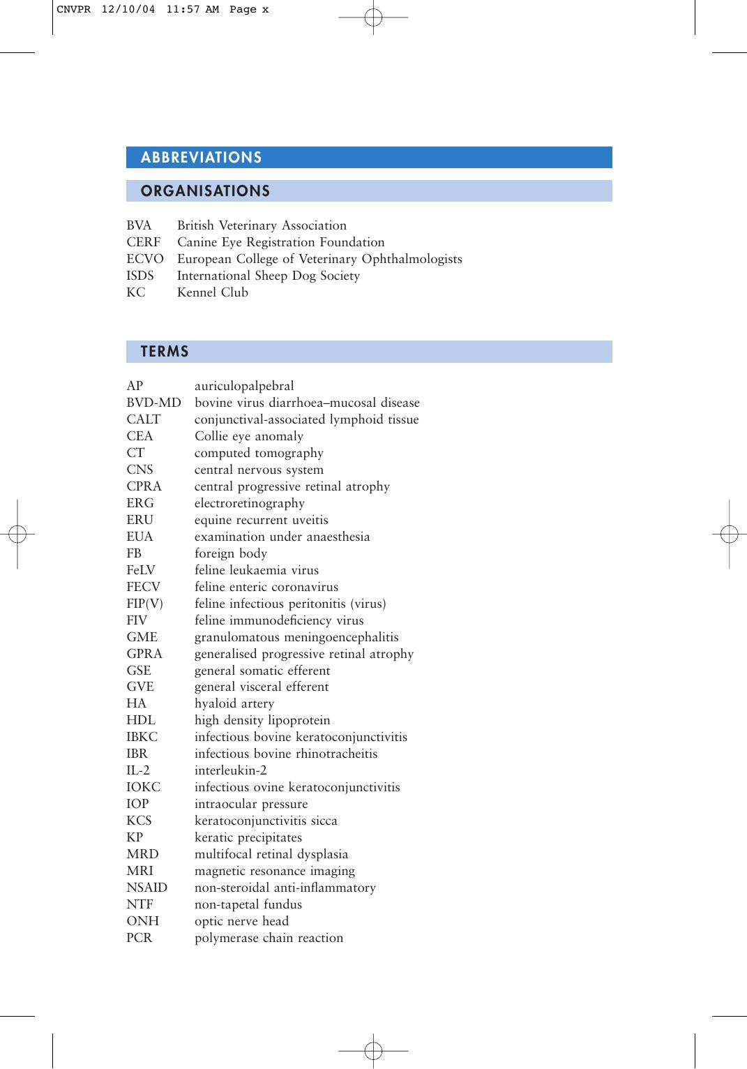 Notes On Veterinary Ophthalmology