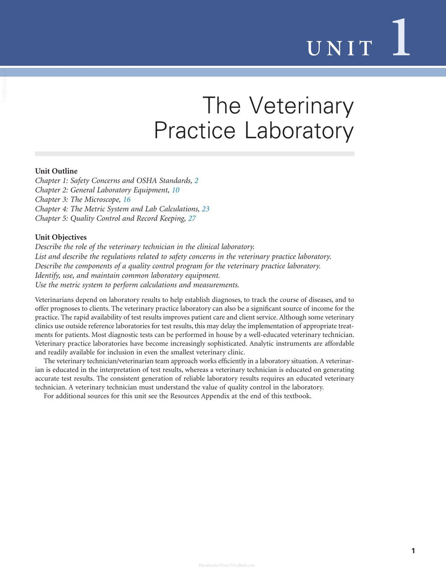 Preview page of Laboratory Procedures for Veterinary Technicians 7th Edition