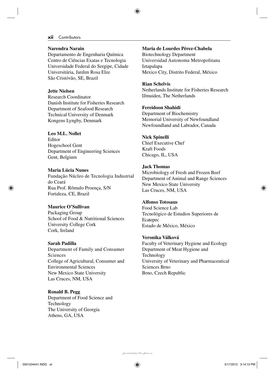 Handbook Of Meat Poultry And Seafood Quality 2Nd Edition