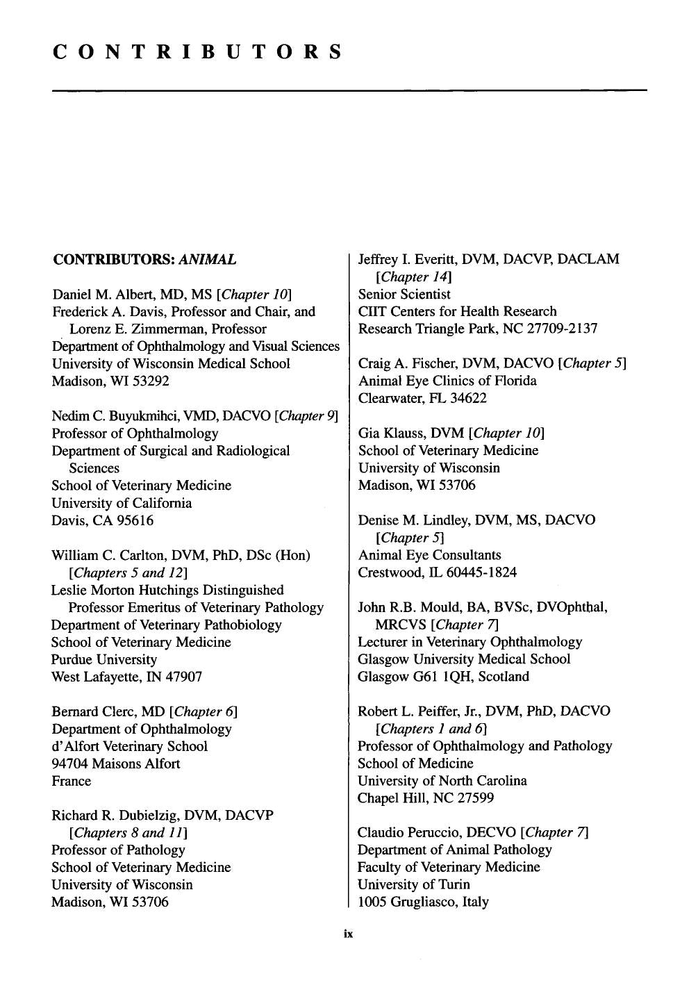 Ocular Tumors In Animals And Humans