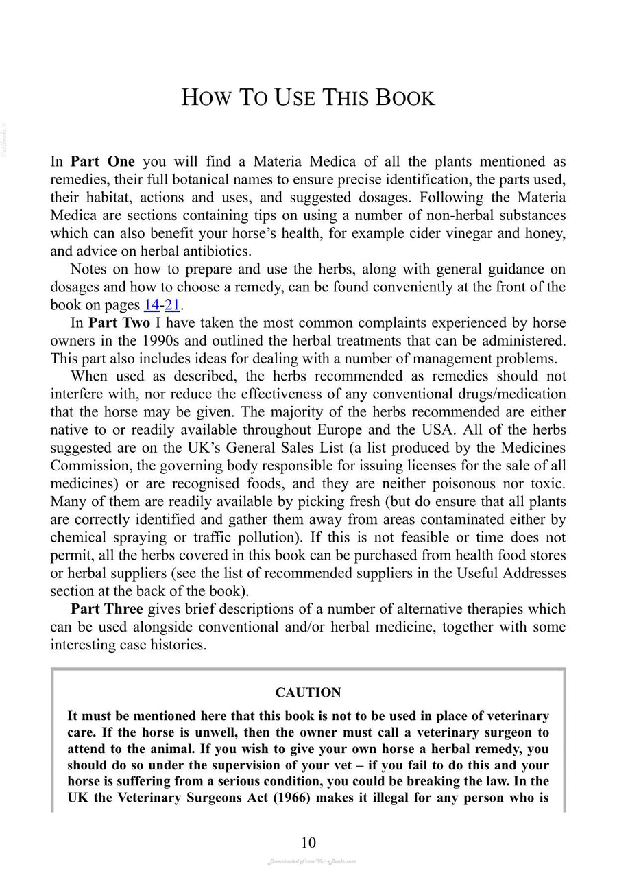 Preview page of A Modern Horse Herbal