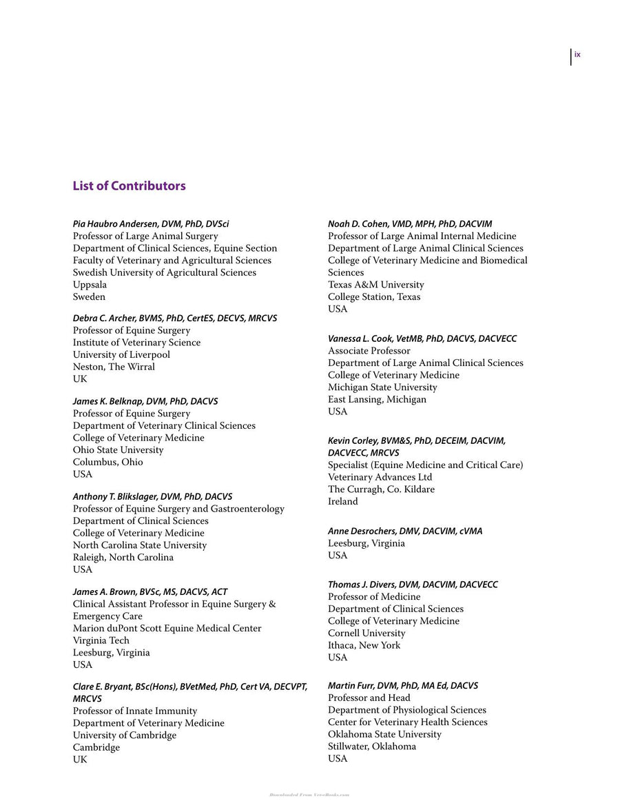 Preview page of The Equine Acute Abdomen 3rd Edition