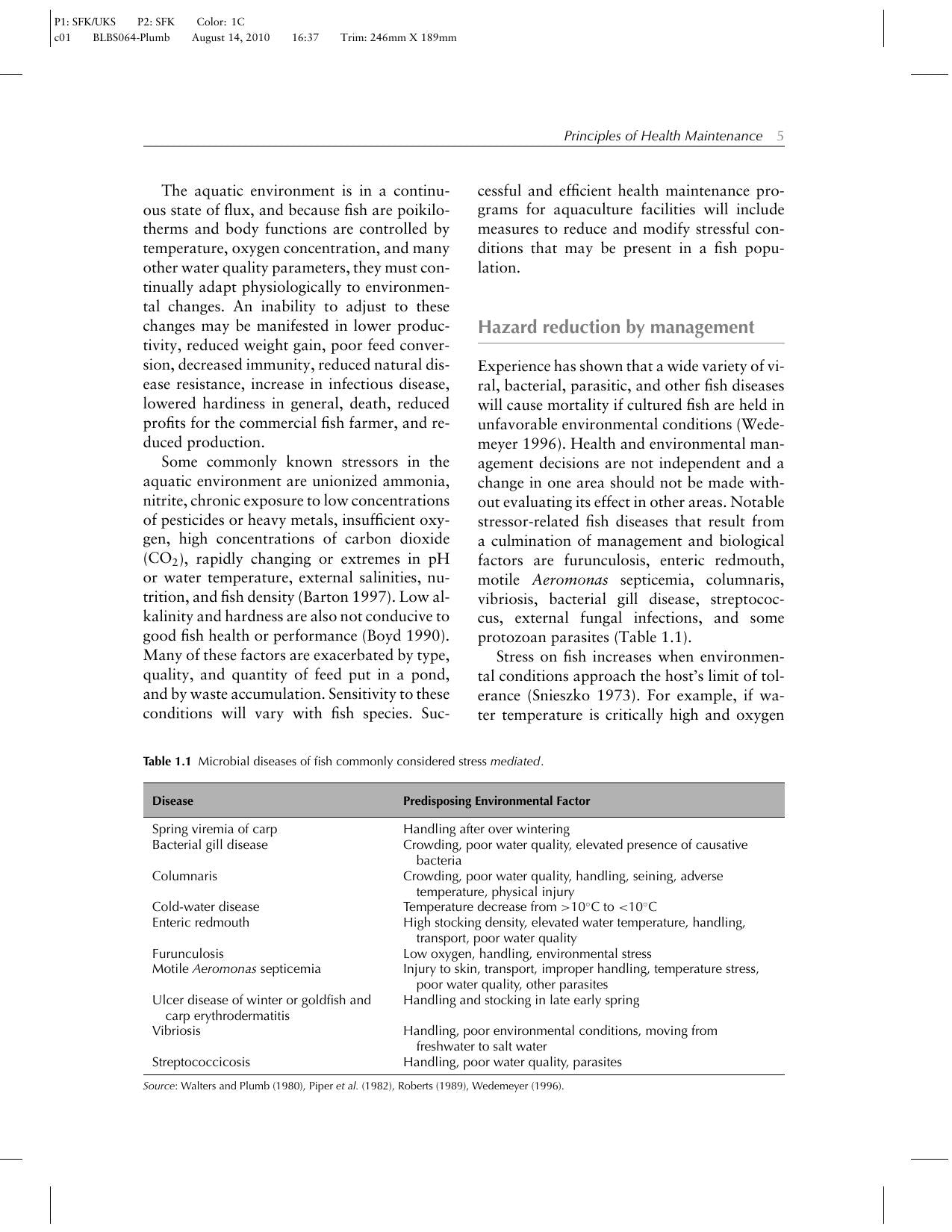 Health Maintenance And Principal Microbial Diseases Of Cultured Fishes 3Rd Edition