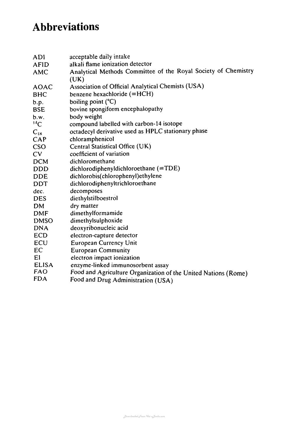 Determination Of Veterinary Residues In Food