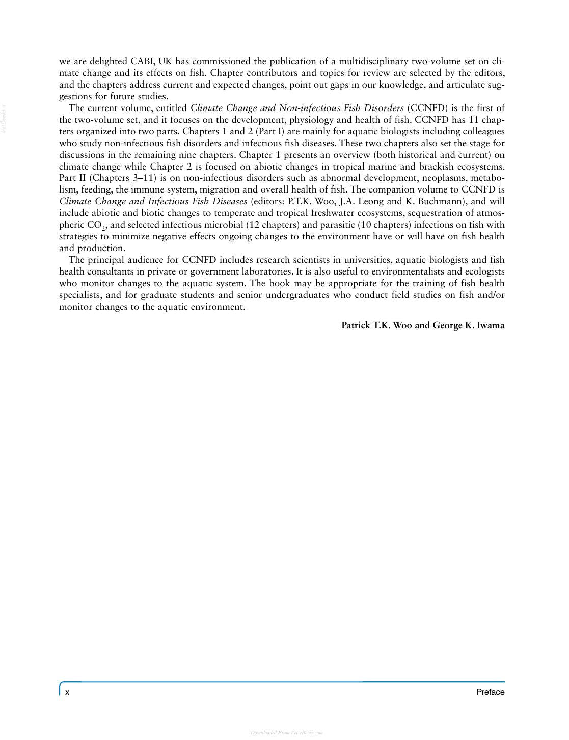 Climate Change And Non Infectious Fish Disorders