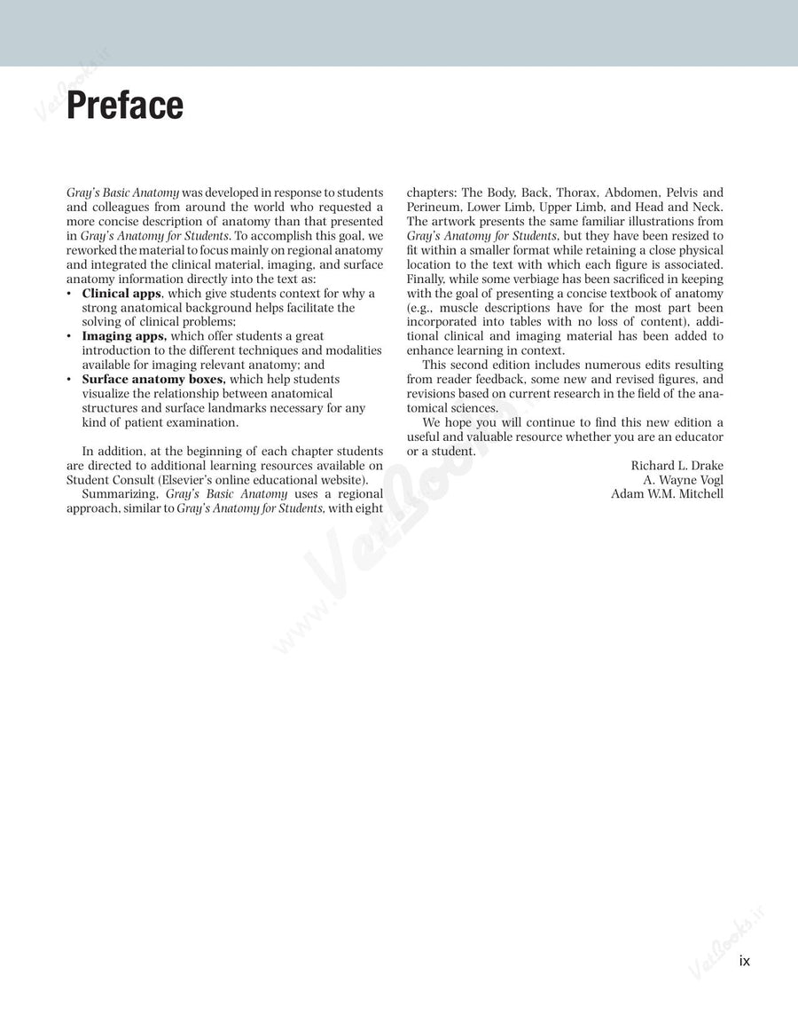 Preview page of Gray's Basic Anatomy 2nd Edition