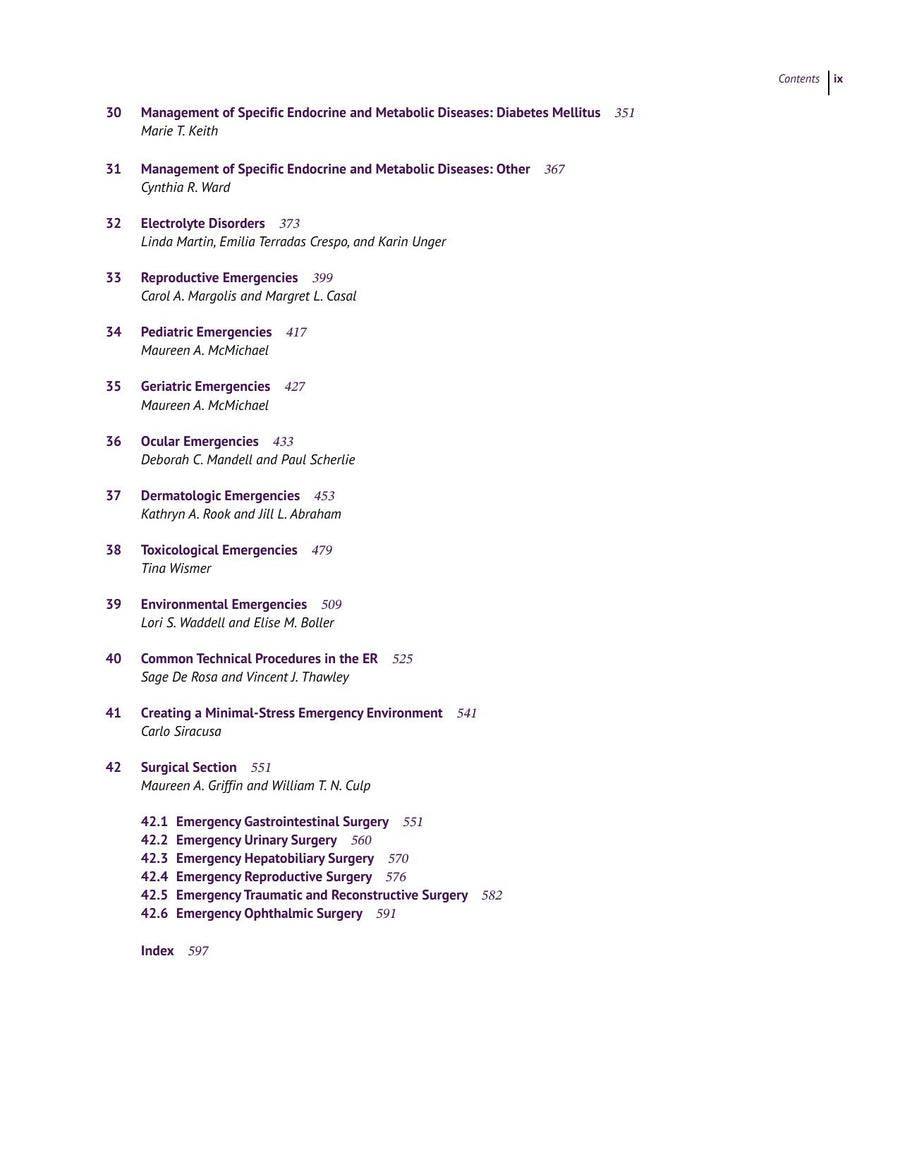Preview page of Feline Emergency and Critical Care Medicine 2nd Edition