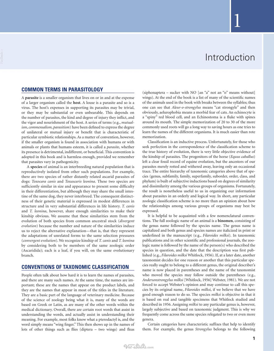 Preview page of Georgis' Parasitology for Veterinarians, 11th Edition