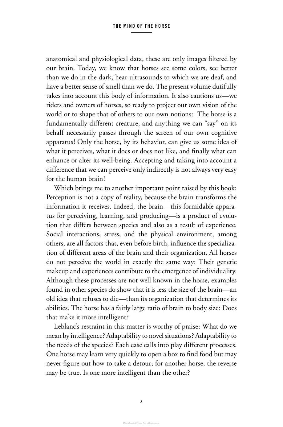 The Mind Of The Horse An Introduction To Equine Cognition