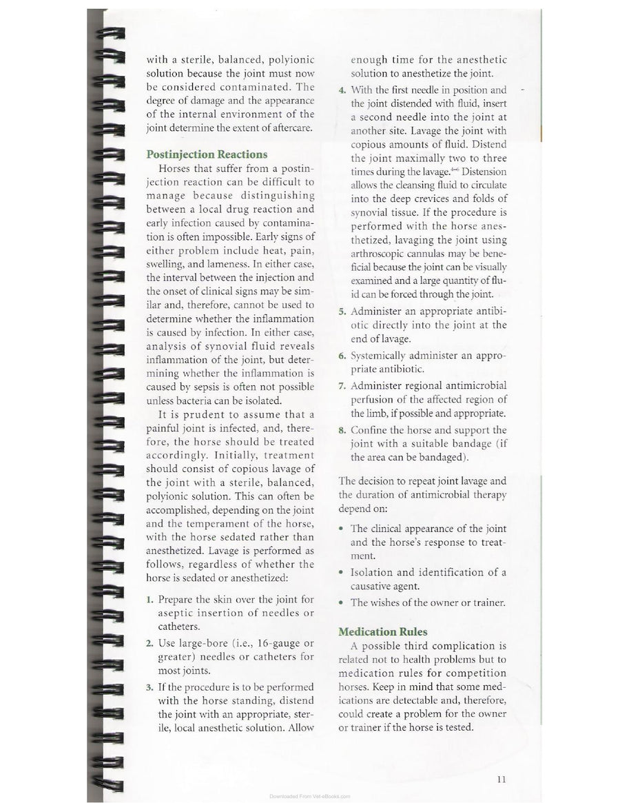 Preview page of A Guide to Equine Joint Injection and Regional Anesthesia