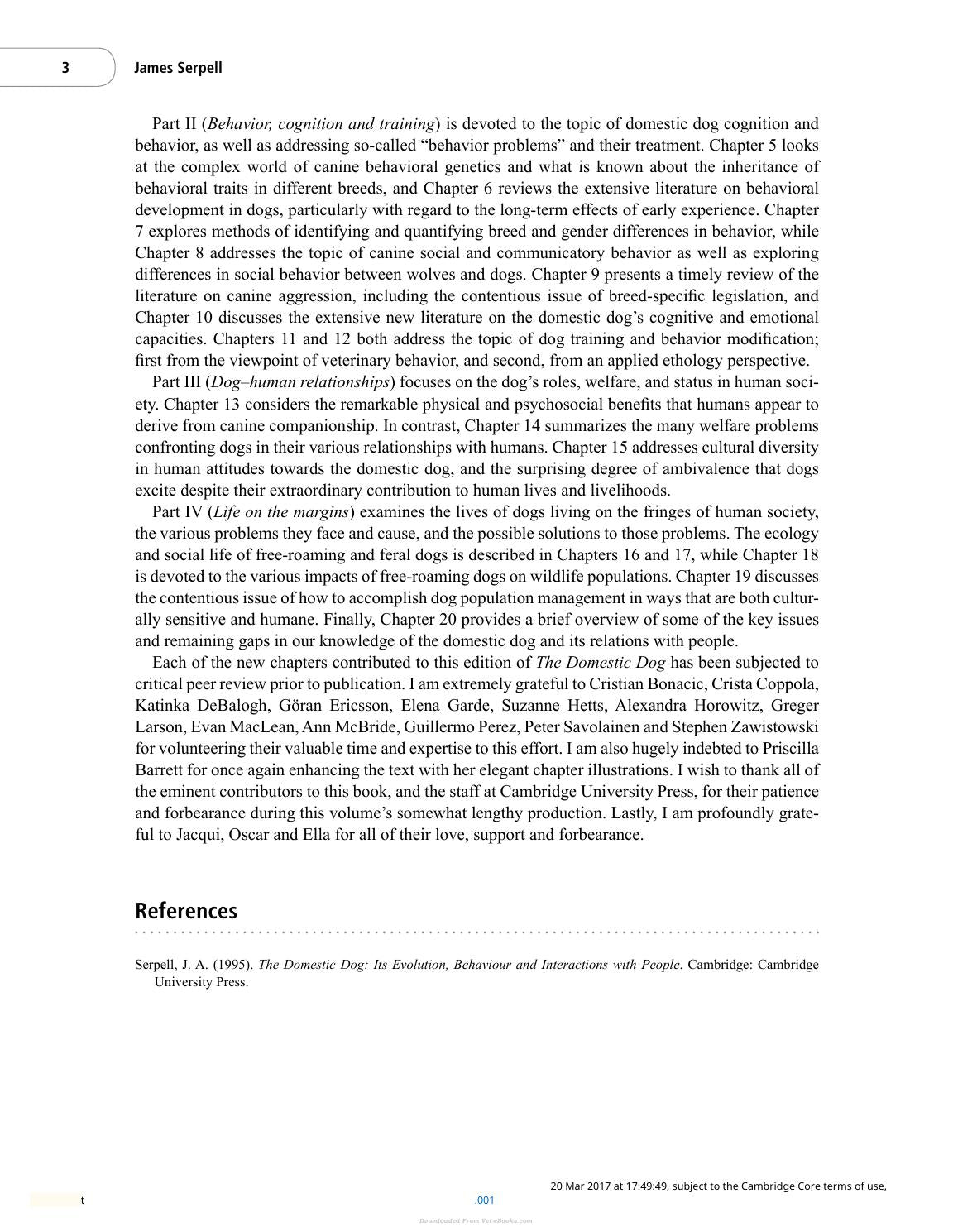 The Domestic Dog Its Evolution Behavior And Interactions With People 2Nd Edition