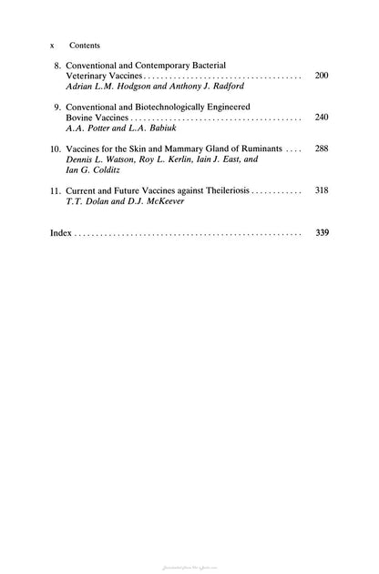 Progress in Vaccinology Volume 4 Veterinary Vaccines