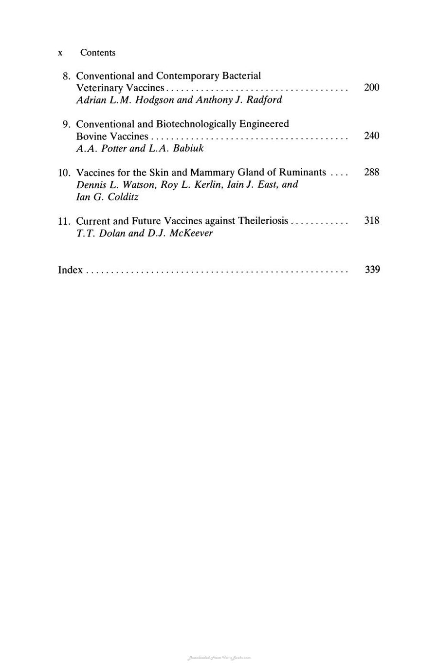 Preview page of Progress in Vaccinology Volume 4 Veterinary Vaccines