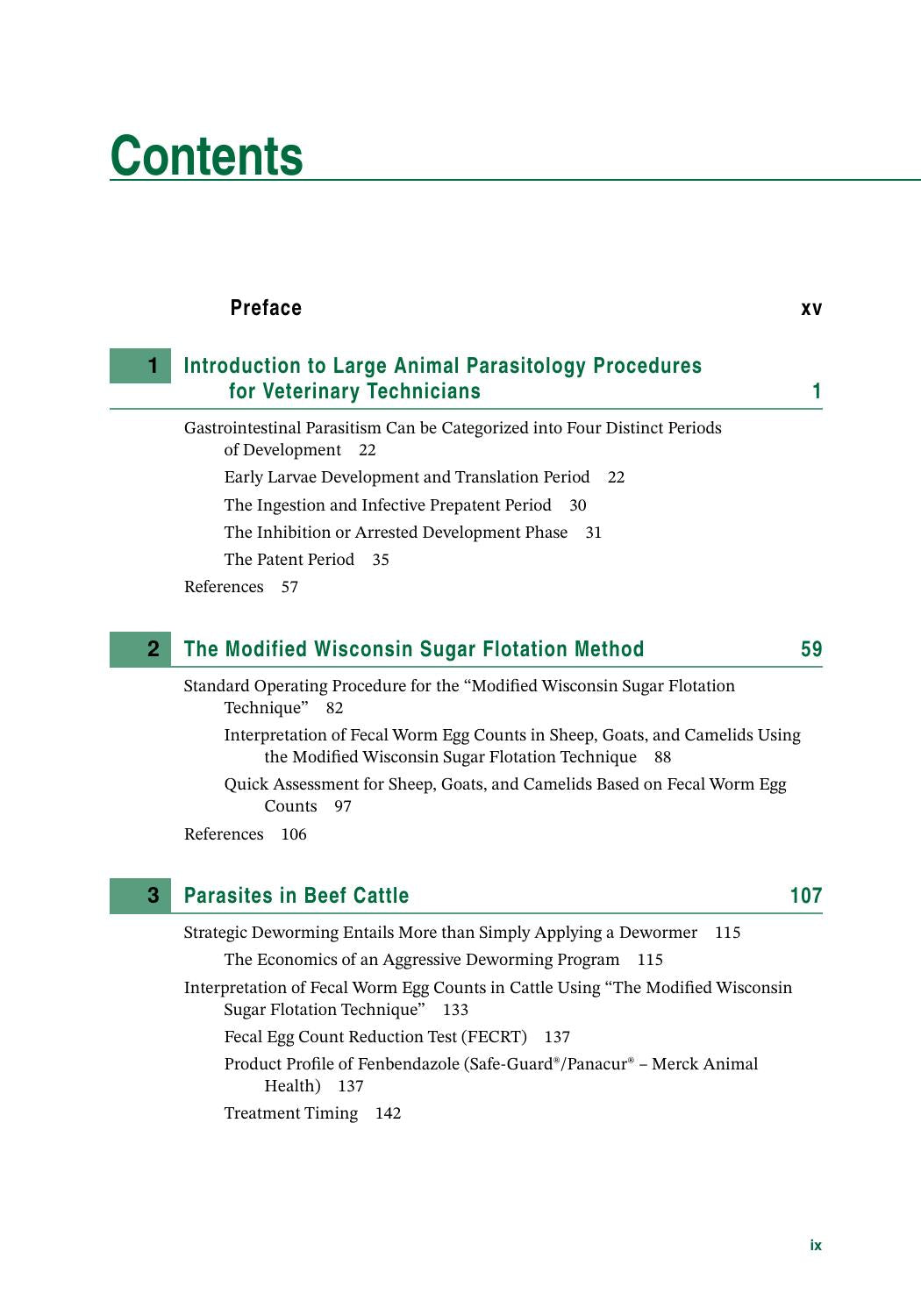Donald Large Animal Parasitology Procedures for Veterinary Technicians
