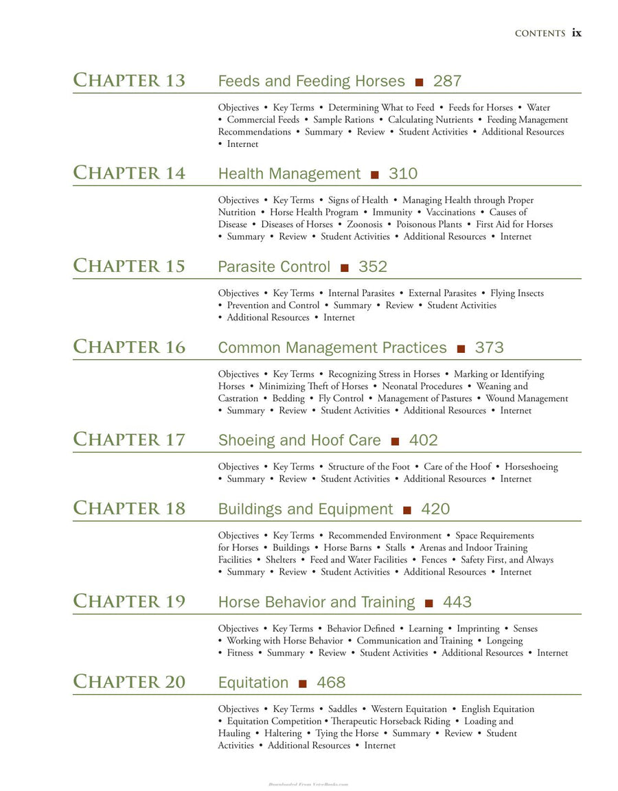 Preview page of Equine Science 4th Edition