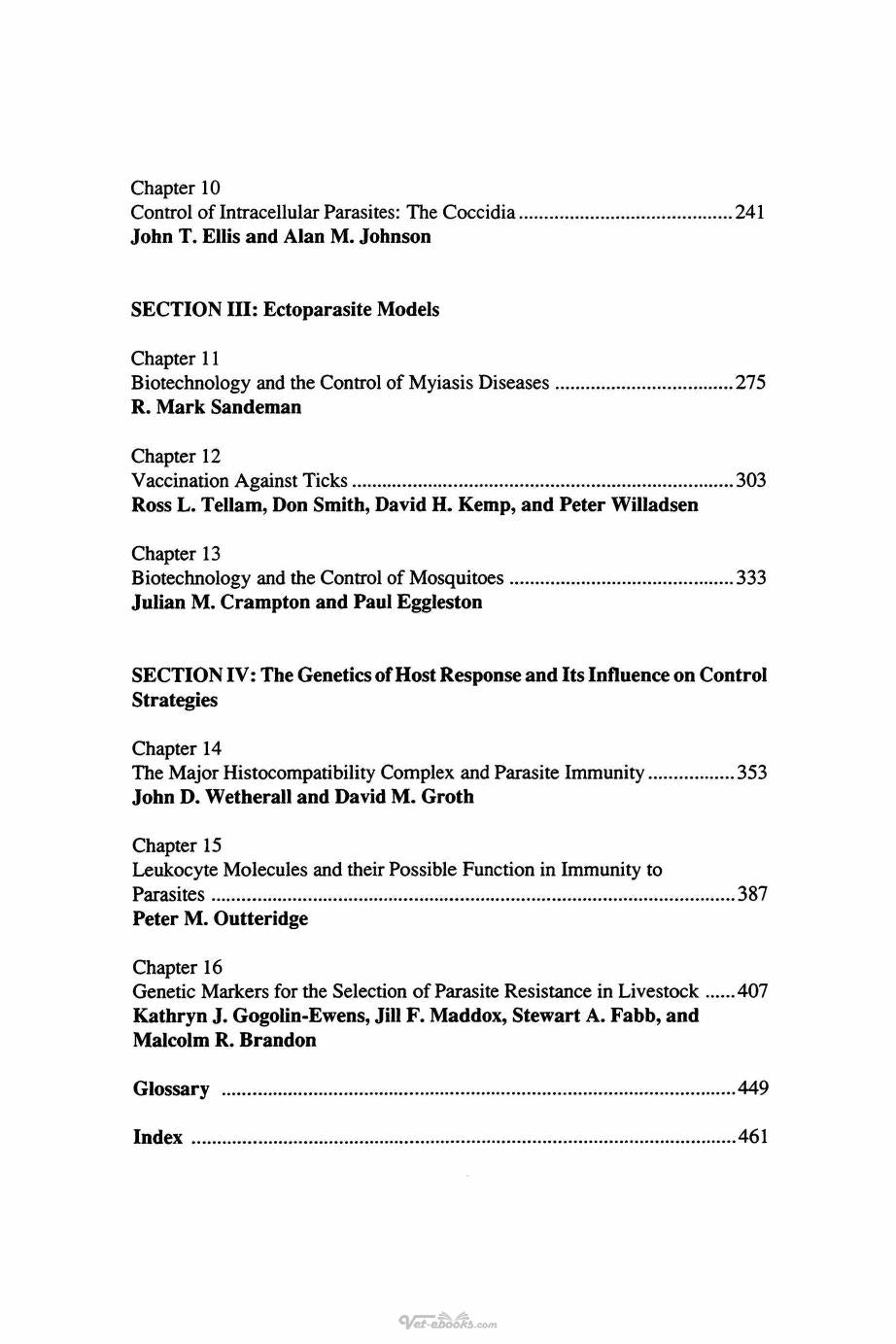 Animal Parasite Control Utilizing Biotechnology