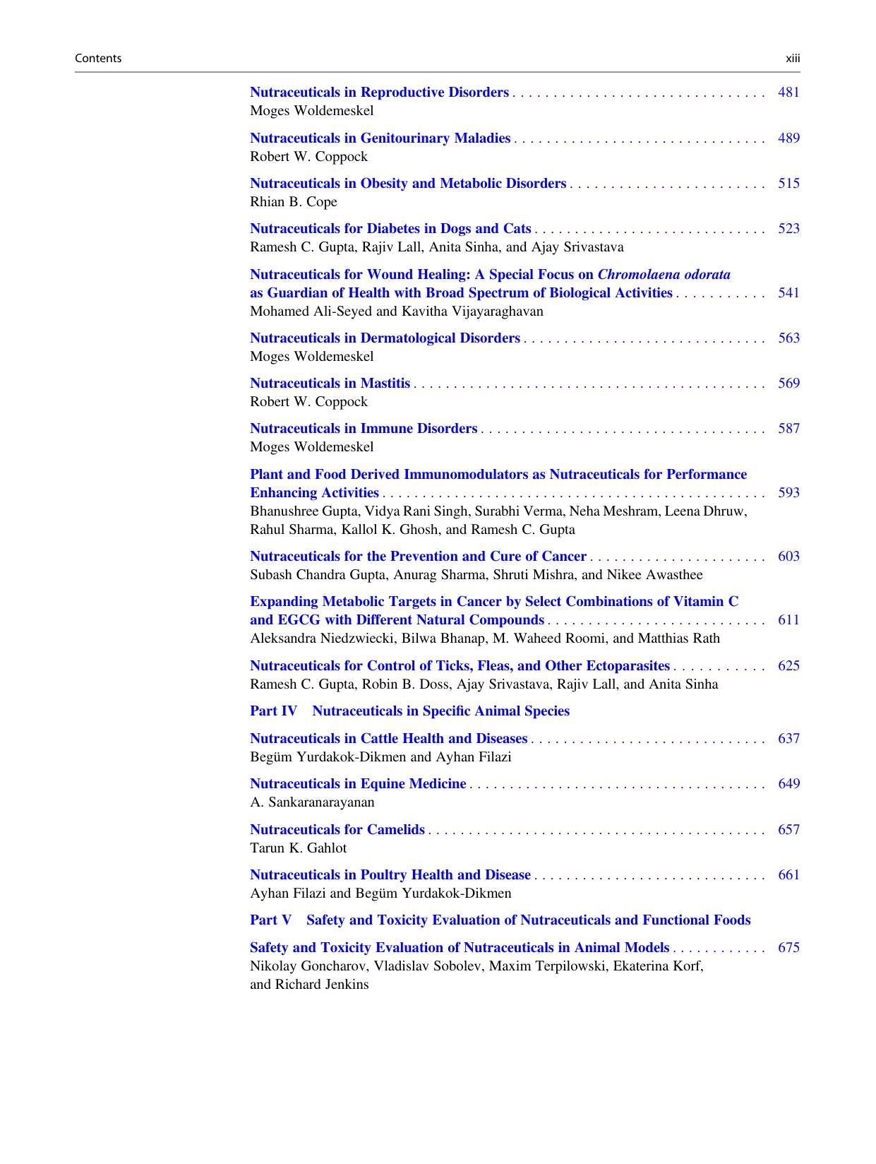 Nutraceuticals In Veterinary Medicine