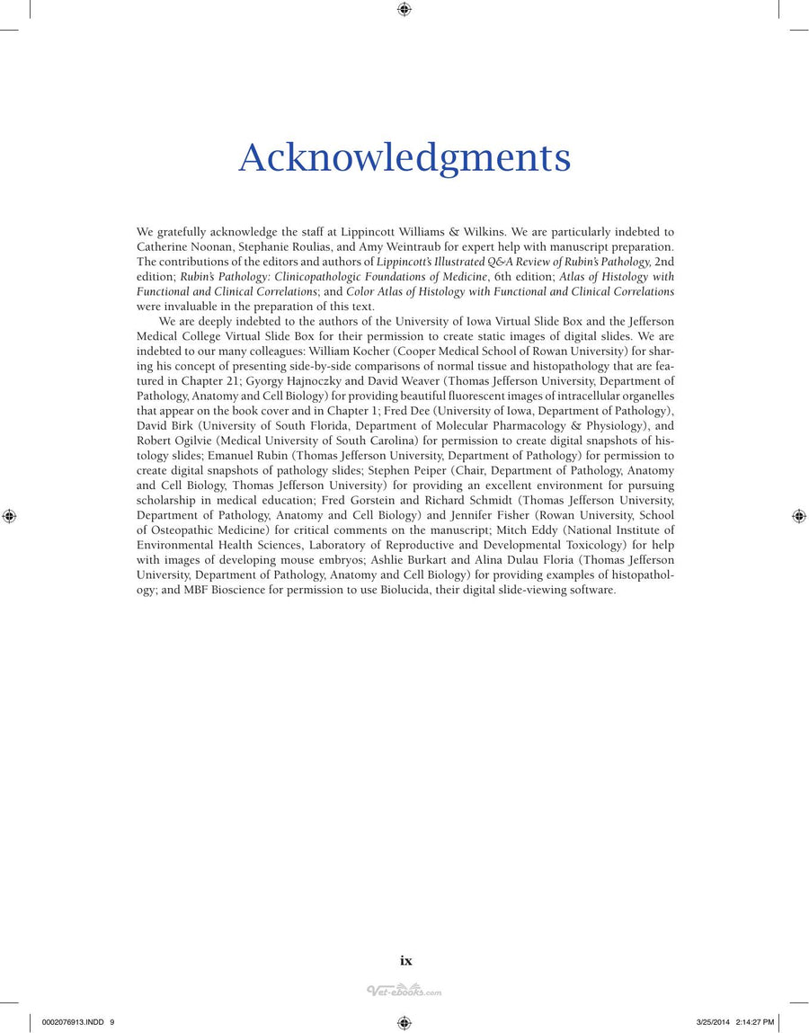 Preview page of Lippincotts Illustrated Qa Review of Histology