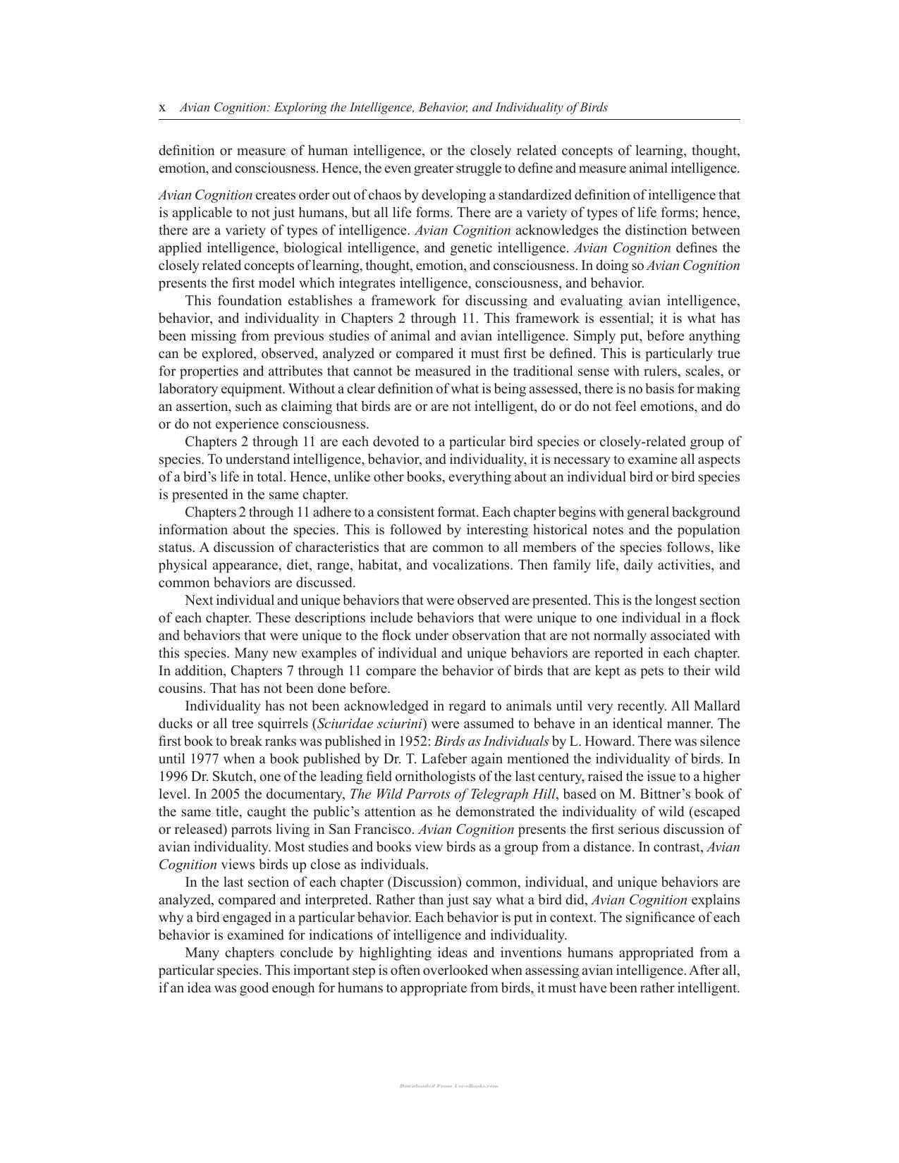 Avian Cognition Exploring The Intelligence Behavior And Individuality Of Birds