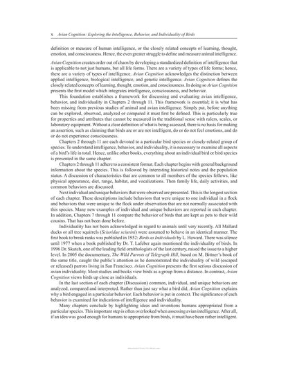 Avian Cognition Exploring the Intelligence Behavior and Individuality of Birds