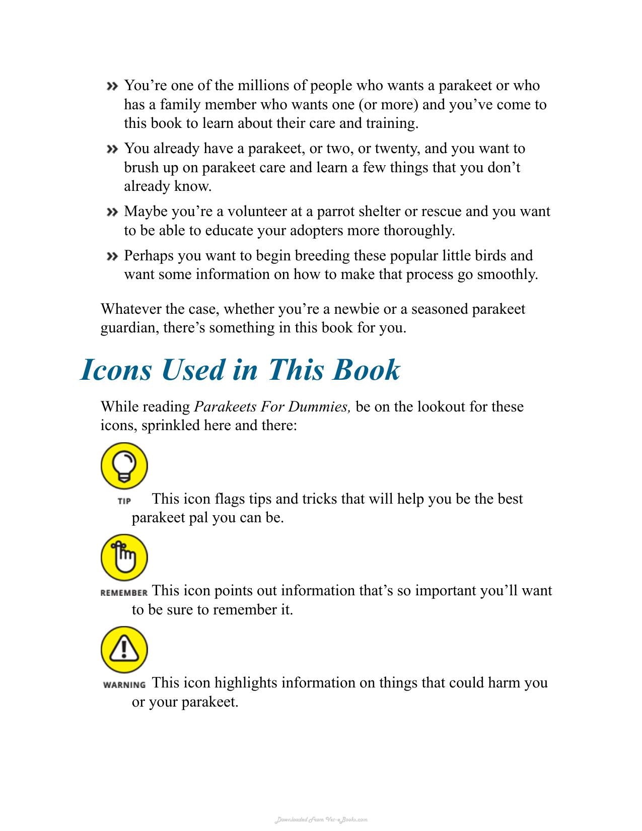 Parakeets For Dummies 2Nd Edition