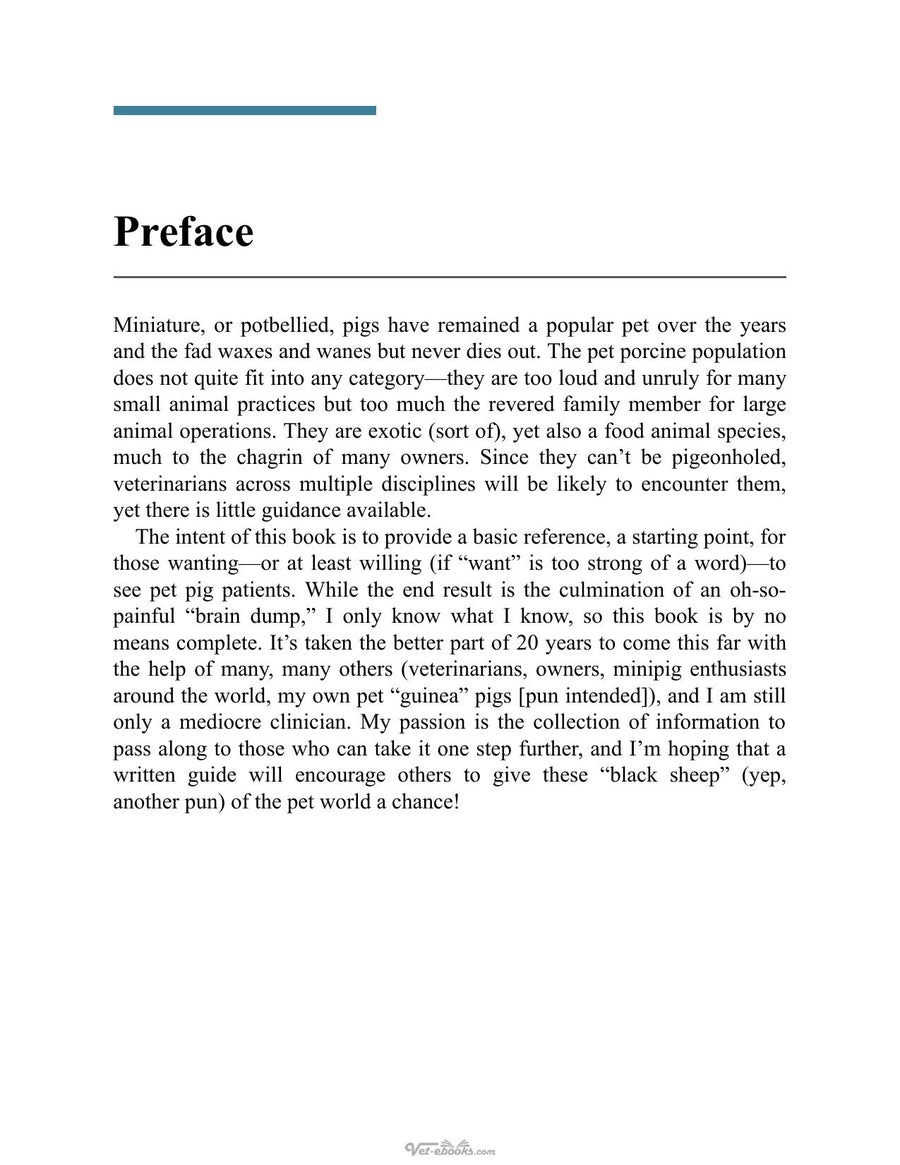 Preview page of Potbellied Pig Veterinary Medicine