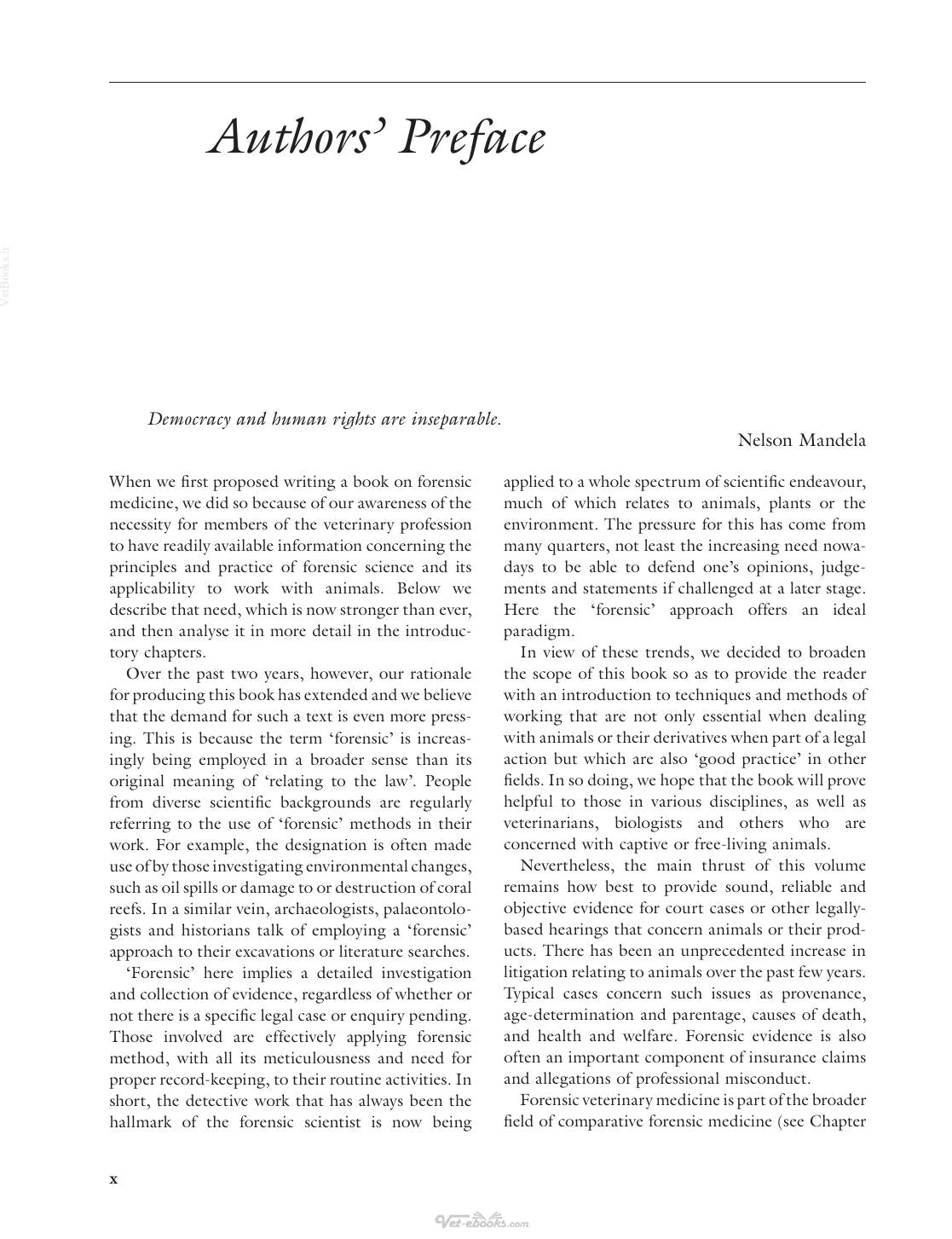 Introduction To Veterinary And Comparative Forensic Medicine