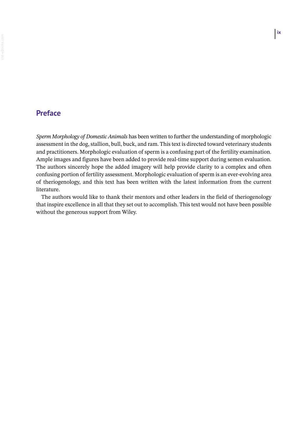 Sperm Morphology Of Domestic Animals