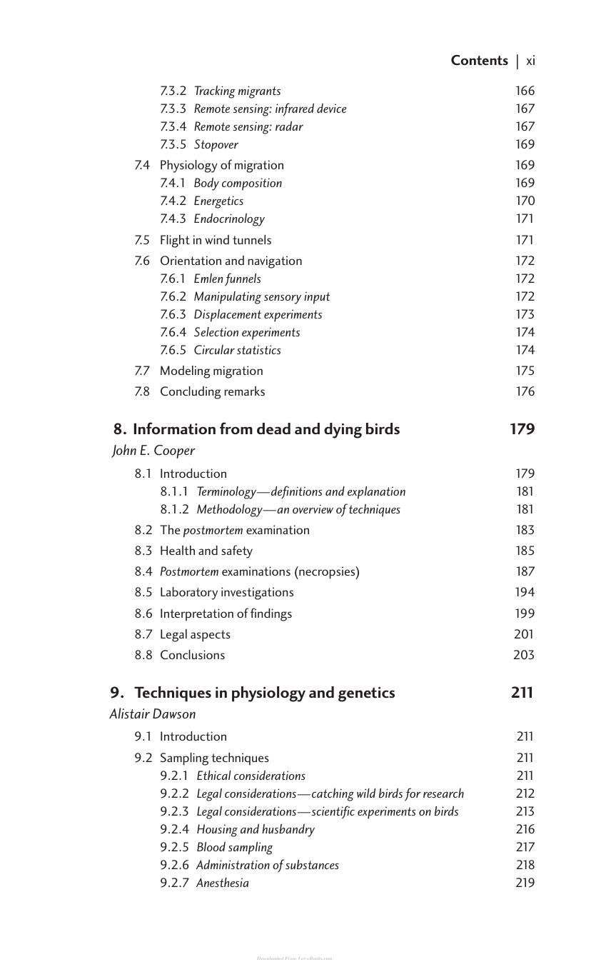 Bird Ecology And Conservation A Handbook Of Techniques