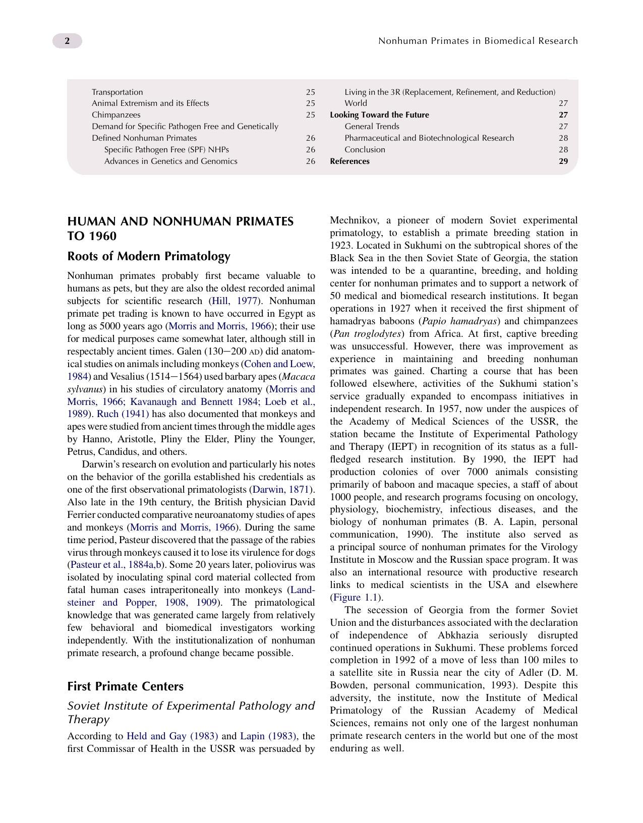 Nonhuman Primates In Biomedical Research Volume 1 Biology And Management 2Nd Edition