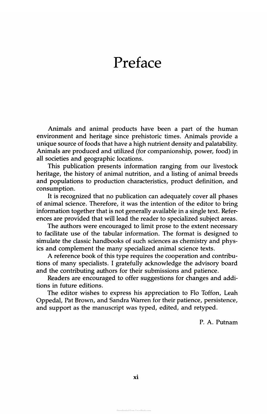 Handbook Of Animal Science