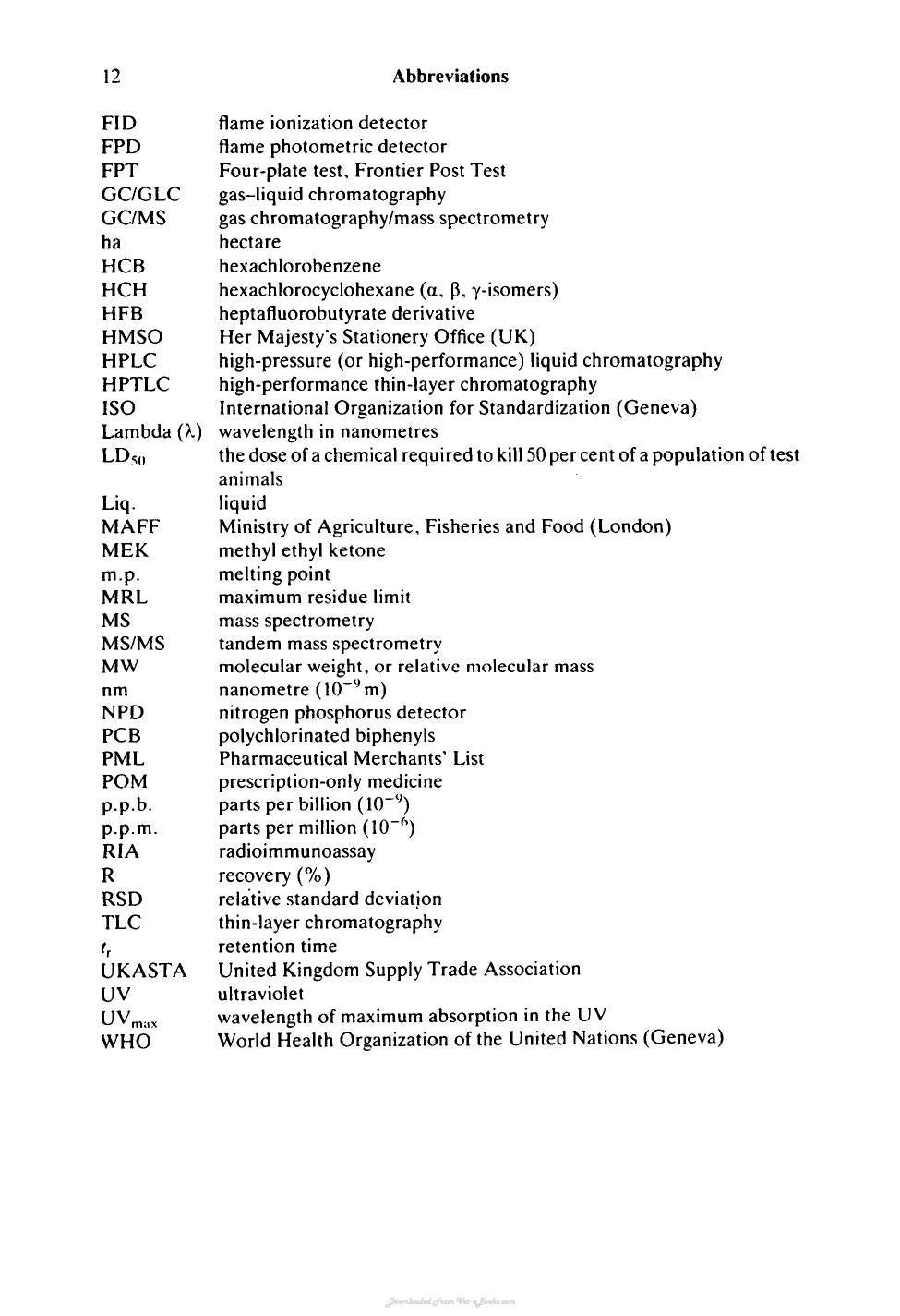 Determination Of Veterinary Residues In Food